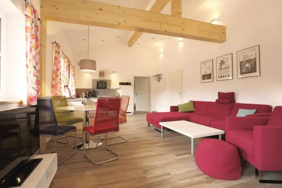 Über uns 7 Wohnbereich im Apartment Hiase