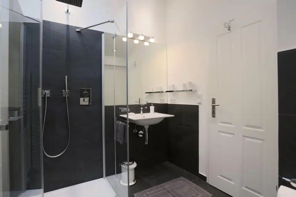 Badezimmer im Apartment Seppi